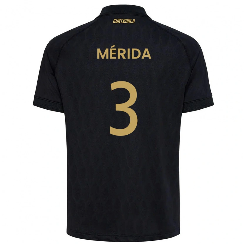 Danxen Men Guatemala Daniel Mérida #3 Black Sky Blue White Away Jersey 26-28 T-Shirt