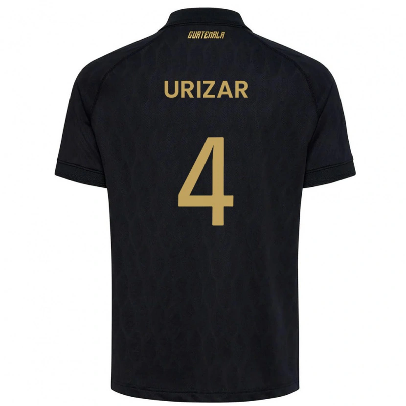 Danxen Men Guatemala Jeshua Urizar #4 Black Sky Blue White Away Jersey 26-28 T-Shirt