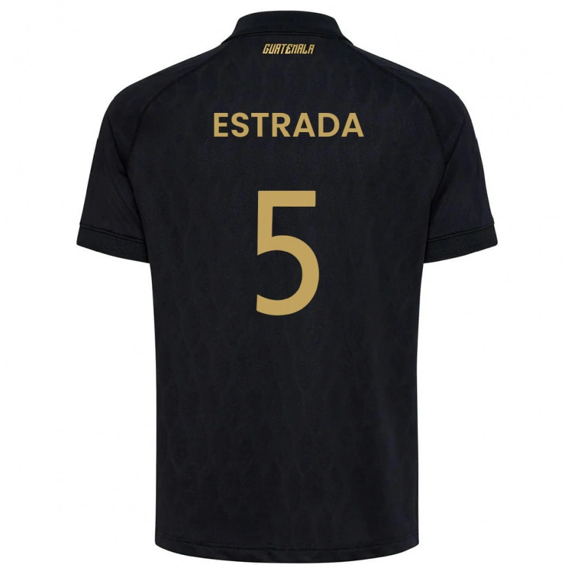 Danxen Men Guatemala Elizabeth Estrada #5 Black Sky Blue White Away Jersey 26-28 T-Shirt