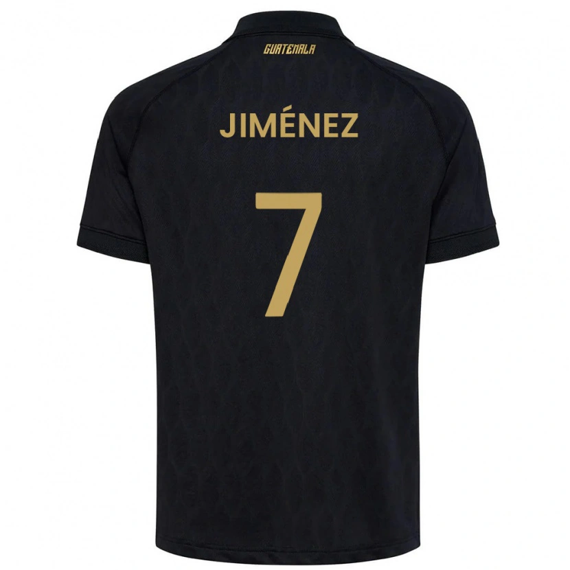Danxen Men Guatemala Cristian Jiménez #7 Black Sky Blue White Away Jersey 26-28 T-Shirt