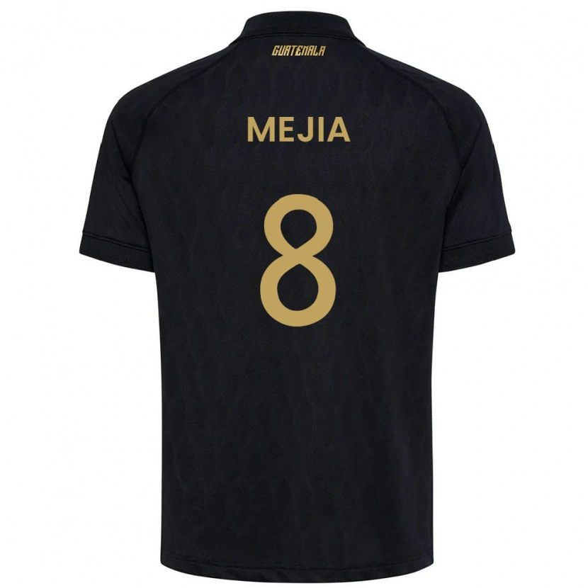 Danxen Men Guatemala Robert Mejia #8 Black Sky Blue White Away Jersey 26-28 T-Shirt