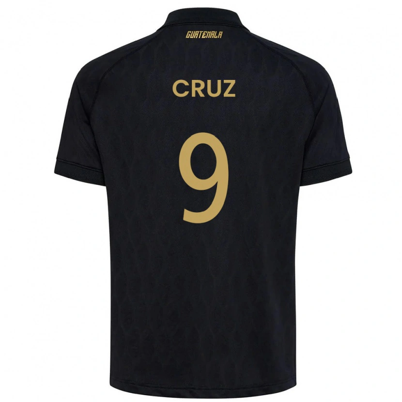 Danxen Men Guatemala Celsa Cruz #9 Black Sky Blue White Away Jersey 26-28 T-Shirt