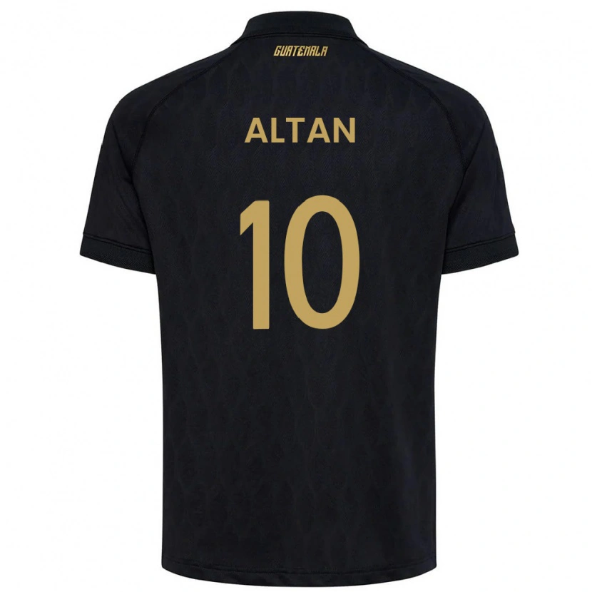 Danxen Men Guatemala Pedro Altán #10 Black Sky Blue White Away Jersey 26-28 T-Shirt