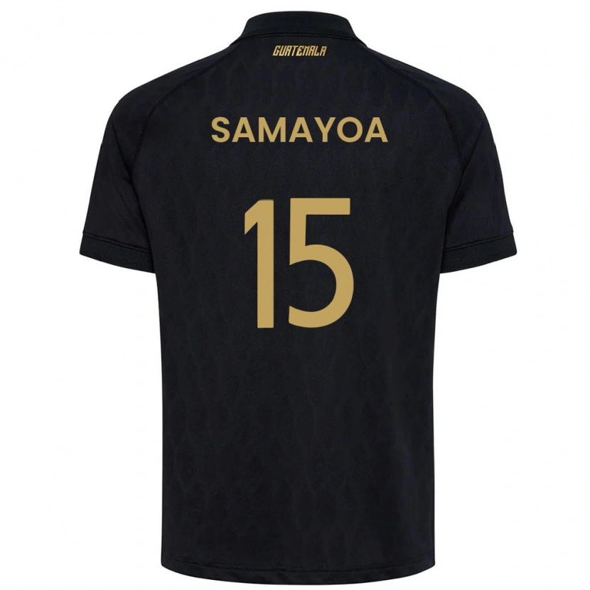 Danxen Men Guatemala Giselle Samayoa #15 Black Sky Blue White Away Jersey 26-28 T-Shirt