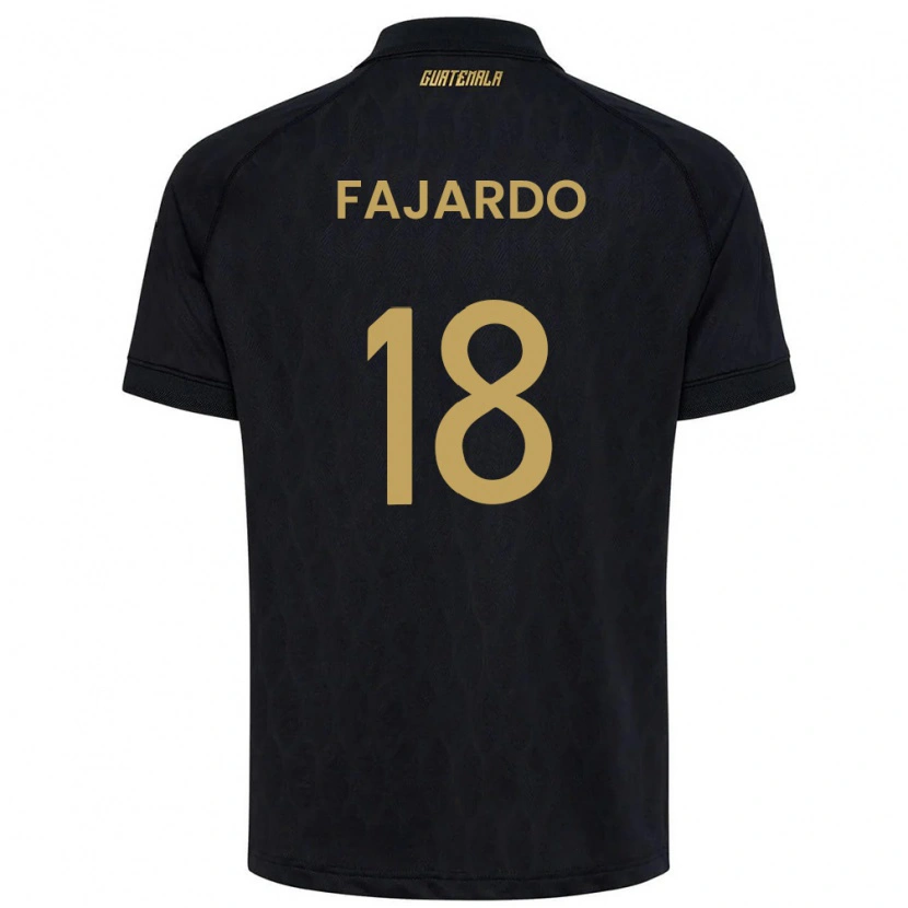 Danxen Men Guatemala William Fajardo #18 Black Sky Blue White Away Jersey 26-28 T-Shirt