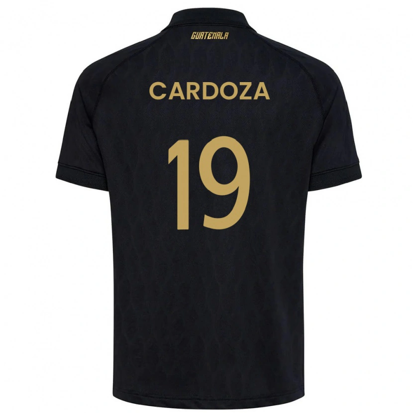 Danxen Men Guatemala Elmer Cardoza #19 Black Sky Blue White Away Jersey 26-28 T-Shirt