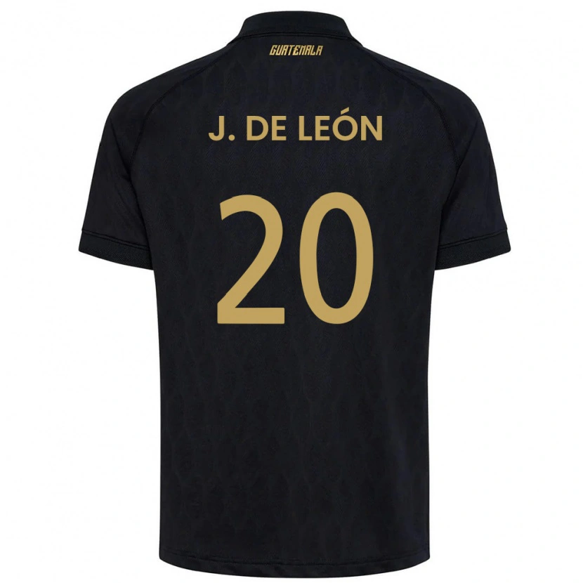 Danxen Men Guatemala Jorge De León #20 Black Sky Blue White Away Jersey 26-28 T-Shirt