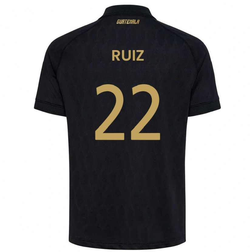 Danxen Men Guatemala Kevin Ruiz #22 Black Sky Blue White Away Jersey 26-28 T-Shirt