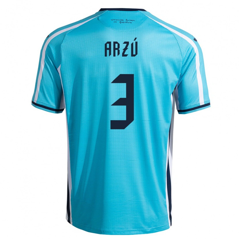 Danxen Men Honduras Denzel Arzú #3 Sky Blue Navy Away Jersey 26-28 T-Shirt