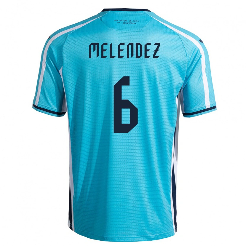 Danxen Men Honduras Cristopher Meléndez #6 Sky Blue Navy Away Jersey 26-28 T-Shirt