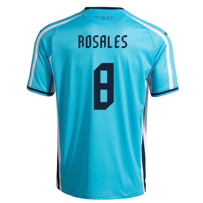 Danxen Men Honduras Joseph Rosales #8 Sky Blue Navy Away Jersey 26-28 T-Shirt