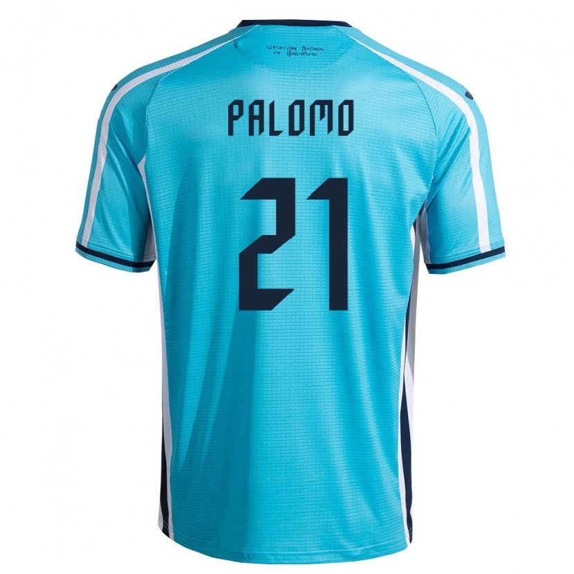 Danxen Men Honduras Nelson Palomo #21 Sky Blue Navy Away Jersey 26-28 T-Shirt