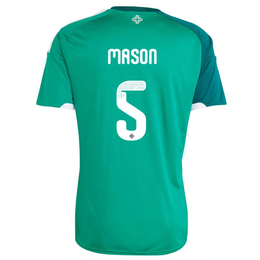 Danxen Women Northern Ireland Ellie Mason #5 Green White Home Jersey 26-28 T-Shirt