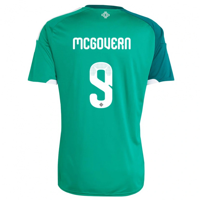 Danxen Women Northern Ireland Paul Mcgovern #9 Green White Home Jersey 26-28 T-Shirt