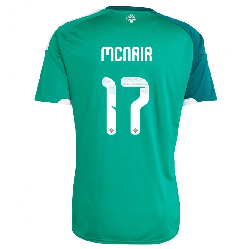 Danxen Women Northern Ireland Paddy Mcnair #17 Green White Home Jersey 26-28 T-Shirt