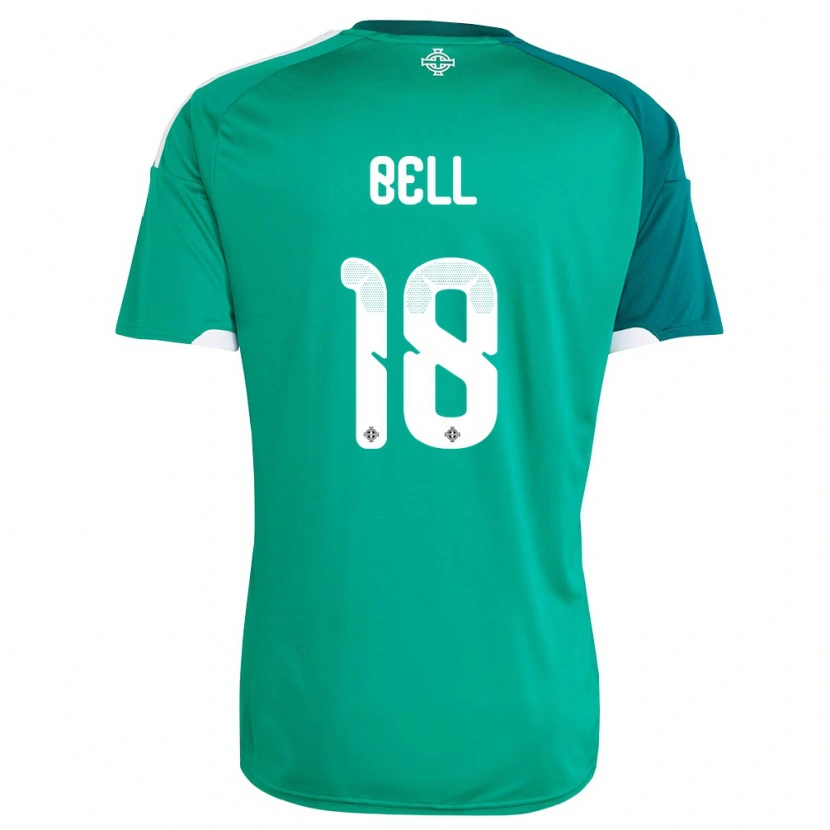 Danxen Women Northern Ireland Megan Bell #18 Green White Home Jersey 26-28 T-Shirt
