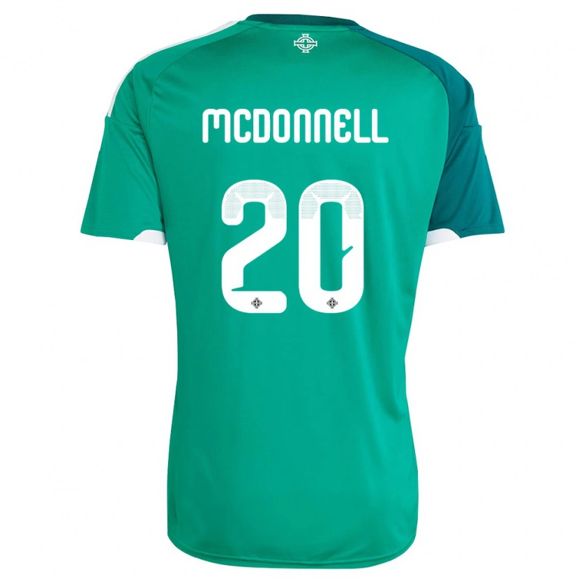 Danxen Women Northern Ireland Jamie Mcdonnell #20 Green White Home Jersey 26-28 T-Shirt