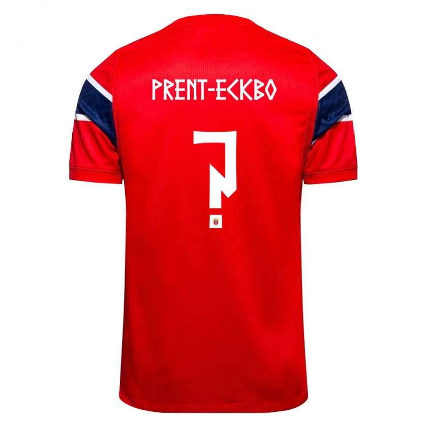 Danxen Women Norway Joachim Prent-Eckbo #0 Red Navy White Home Jersey 26-28 T-Shirt