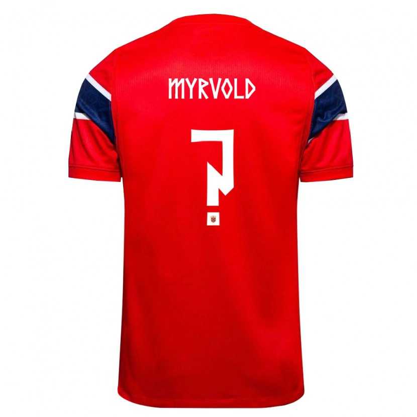 Danxen Women Norway Benjamin Myrvold #0 Red Navy White Home Jersey 26-28 T-Shirt