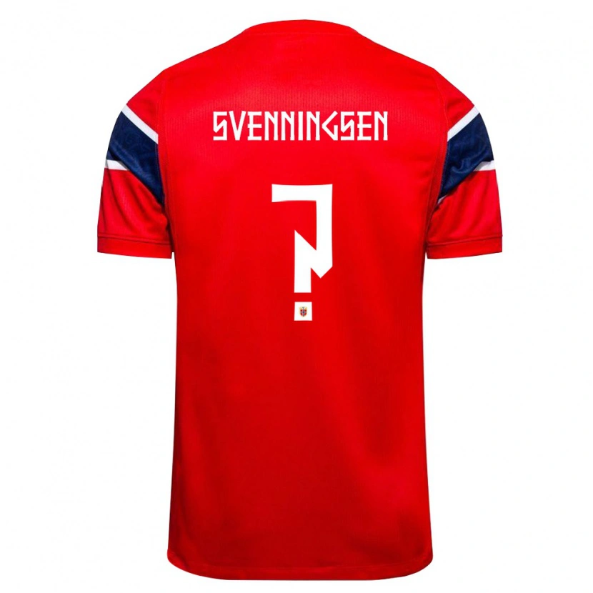 Danxen Women Norway Lucas Svenningsen #0 Red Navy White Home Jersey 26-28 T-Shirt