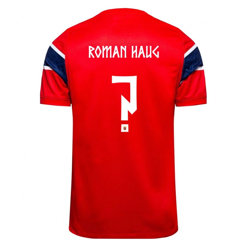 Danxen Women Norway Sophie Román Haug #0 Red Navy White Home Jersey 26-28 T-Shirt