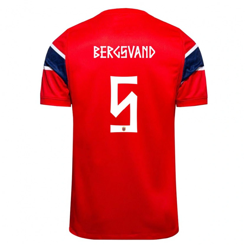 Danxen Women Norway Guro Bergsvand #5 Red Navy White Home Jersey 26-28 T-Shirt