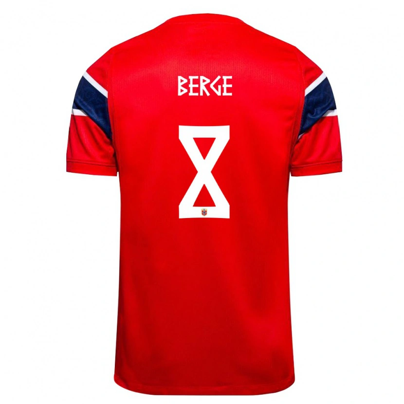 Danxen Women Norway Sander Berge #8 Red Navy White Home Jersey 26-28 T-Shirt