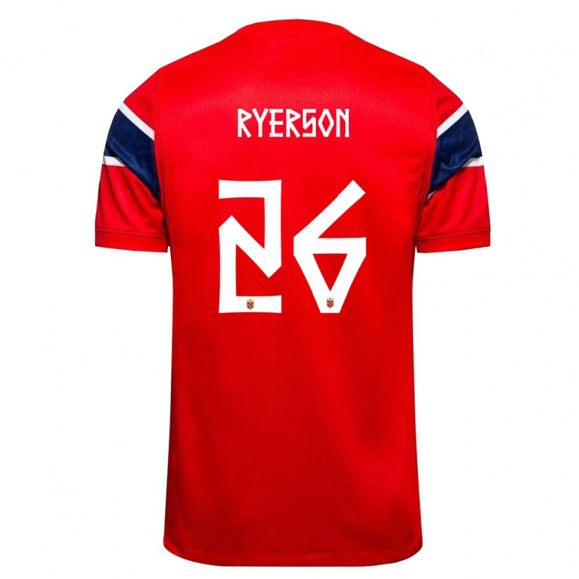 Danxen Women Norway Julian Ryerson #26 Red Navy White Home Jersey 26-28 T-Shirt