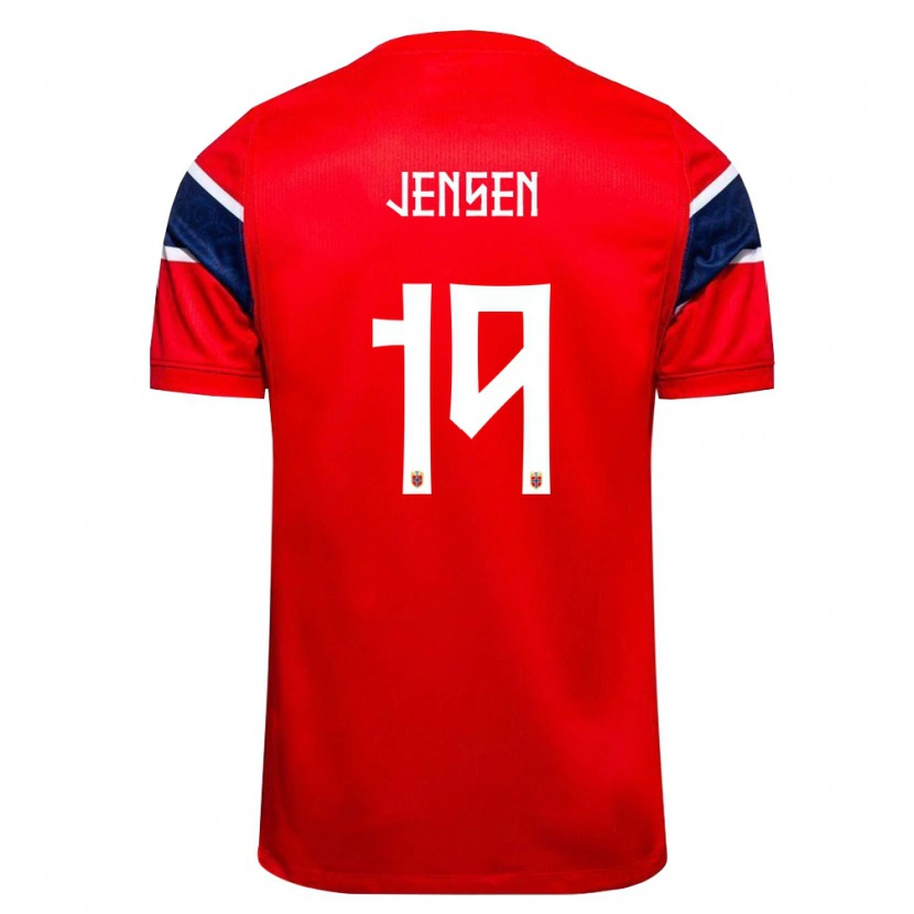 Danxen Women Norway Synne Jensen #19 Red Navy White Home Jersey 26-28 T-Shirt