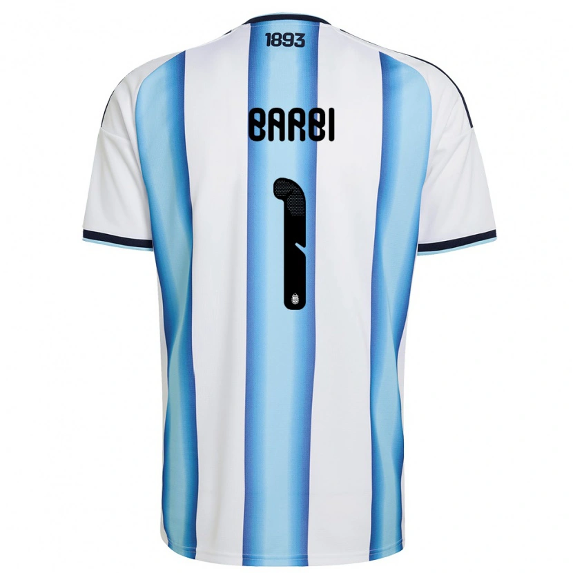 Danxen Women Argentina Santino Barbi #1 White Sky Blue Navy Home Jersey 26-28 T-Shirt
