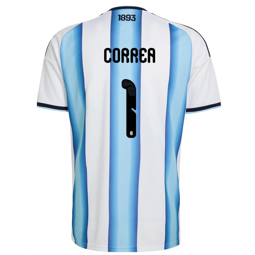 Danxen Women Argentina Vanina Correa #1 White Sky Blue Navy Home Jersey 26-28 T-Shirt