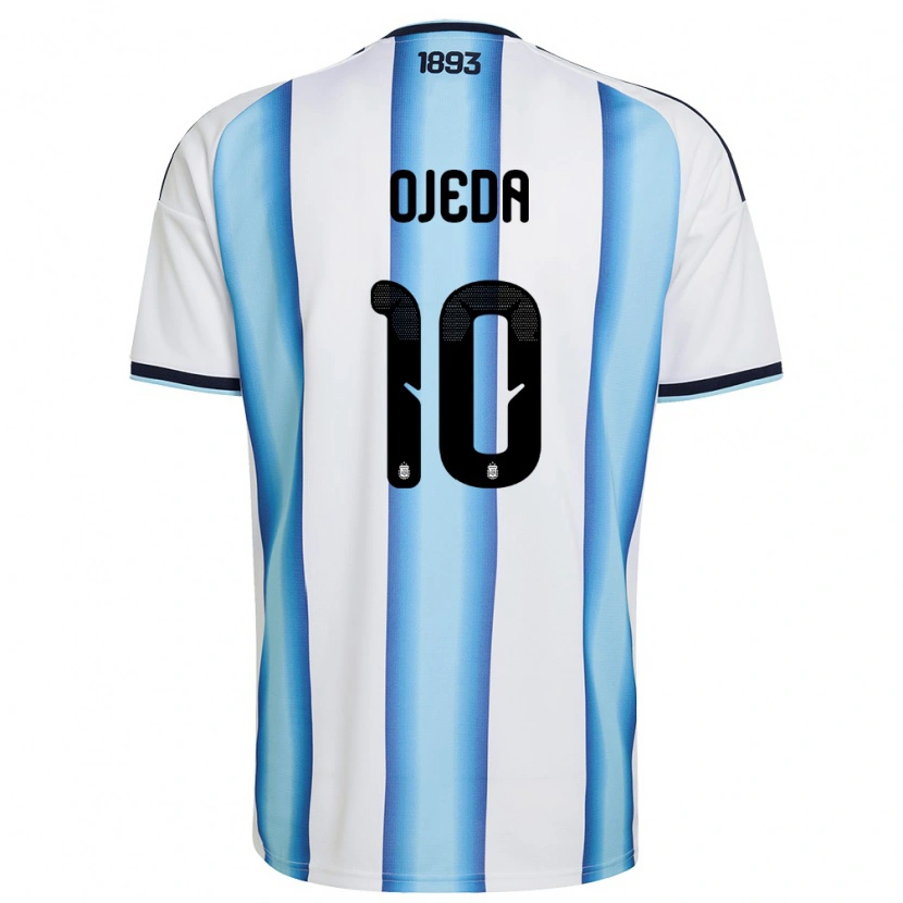 Danxen Women Argentina Uriel Ojeda #10 White Sky Blue Navy Home Jersey 26-28 T-Shirt