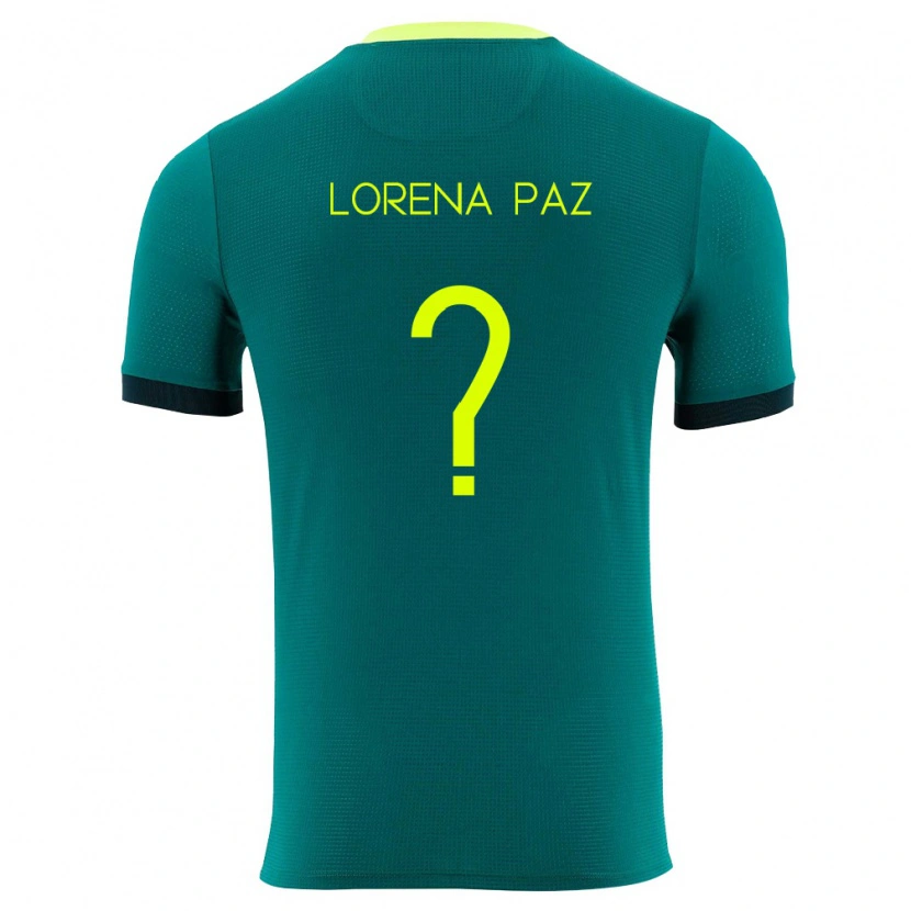 Danxen Women Bolivia Karla Lorena Paz #0 Green Yellow Black Home Jersey 26-28 T-Shirt
