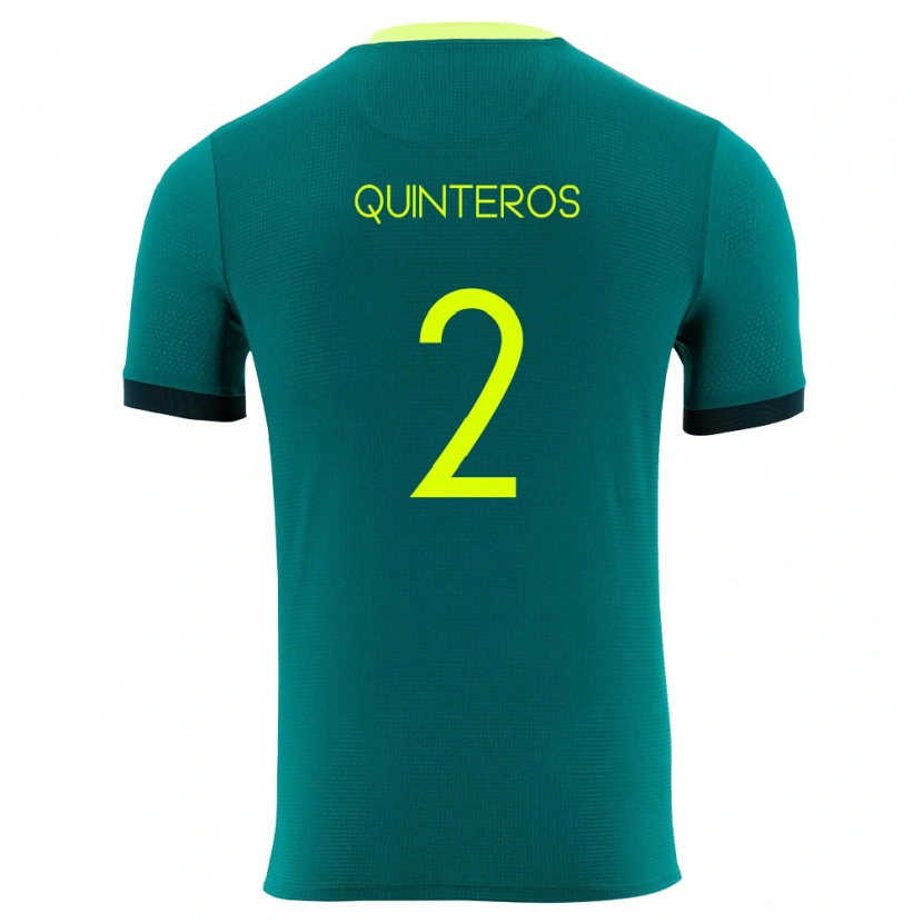 Danxen Women Bolivia Jairo Quinteros #2 Green Yellow Black Home Jersey 26-28 T-Shirt