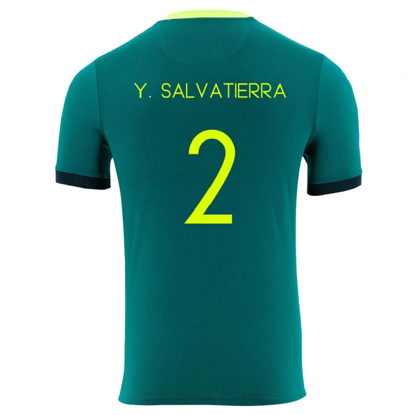 Danxen Women Bolivia Yuditaz Jimena Salvatierra #2 Green Yellow Black Home Jersey 26-28 T-Shirt