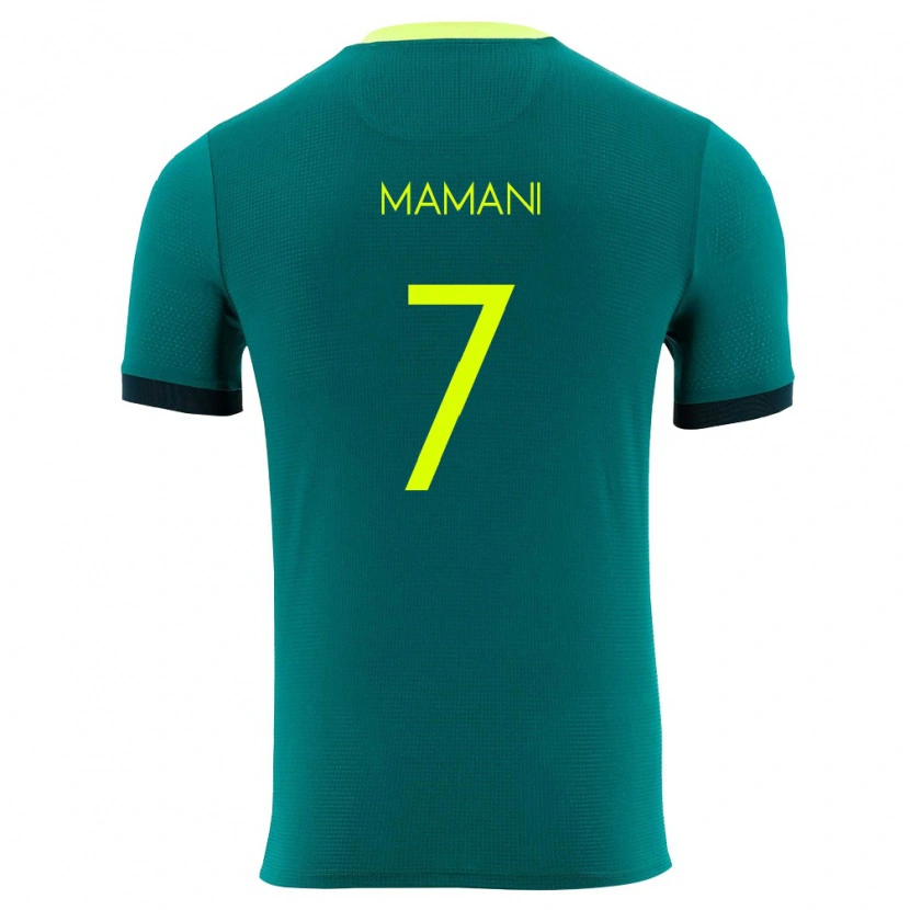 Danxen Women Bolivia Braian Mamani #7 Green Yellow Black Home Jersey 26-28 T-Shirt