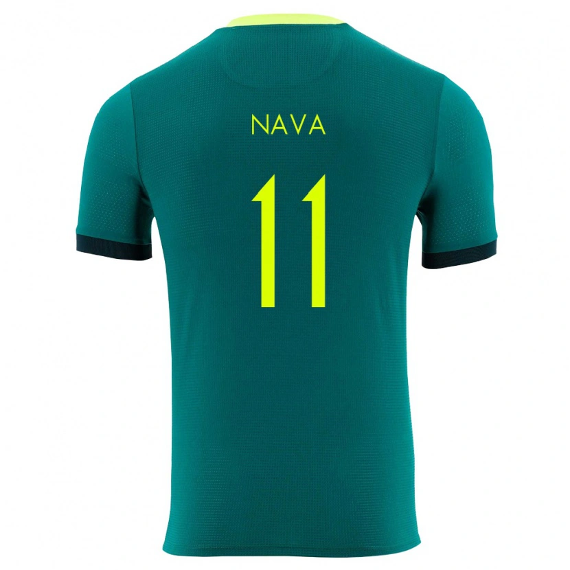 Danxen Women Bolivia Fernando Nava #11 Green Yellow Black Home Jersey 26-28 T-Shirt