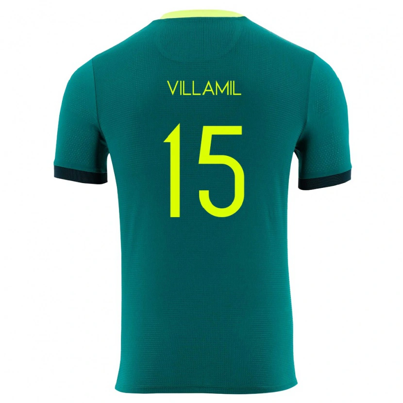 Danxen Women Bolivia Gabriel Villamíl #15 Green Yellow Black Home Jersey 26-28 T-Shirt