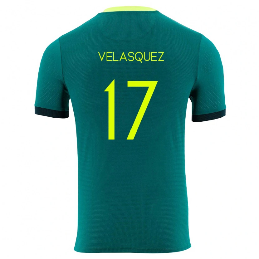 Danxen Women Bolivia Jhon Velásquez #17 Green Yellow Black Home Jersey 26-28 T-Shirt