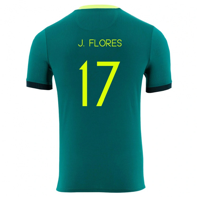 Danxen Women Bolivia José Flores #17 Green Yellow Black Home Jersey 26-28 T-Shirt