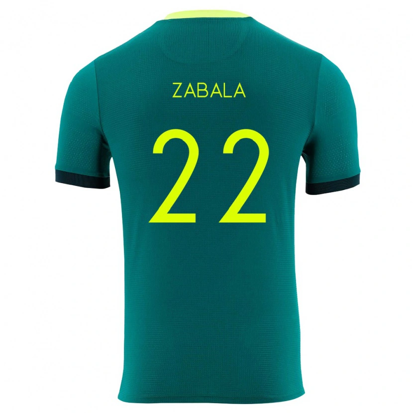 Danxen Women Bolivia Leonardo Zabala #22 Green Yellow Black Home Jersey 26-28 T-Shirt