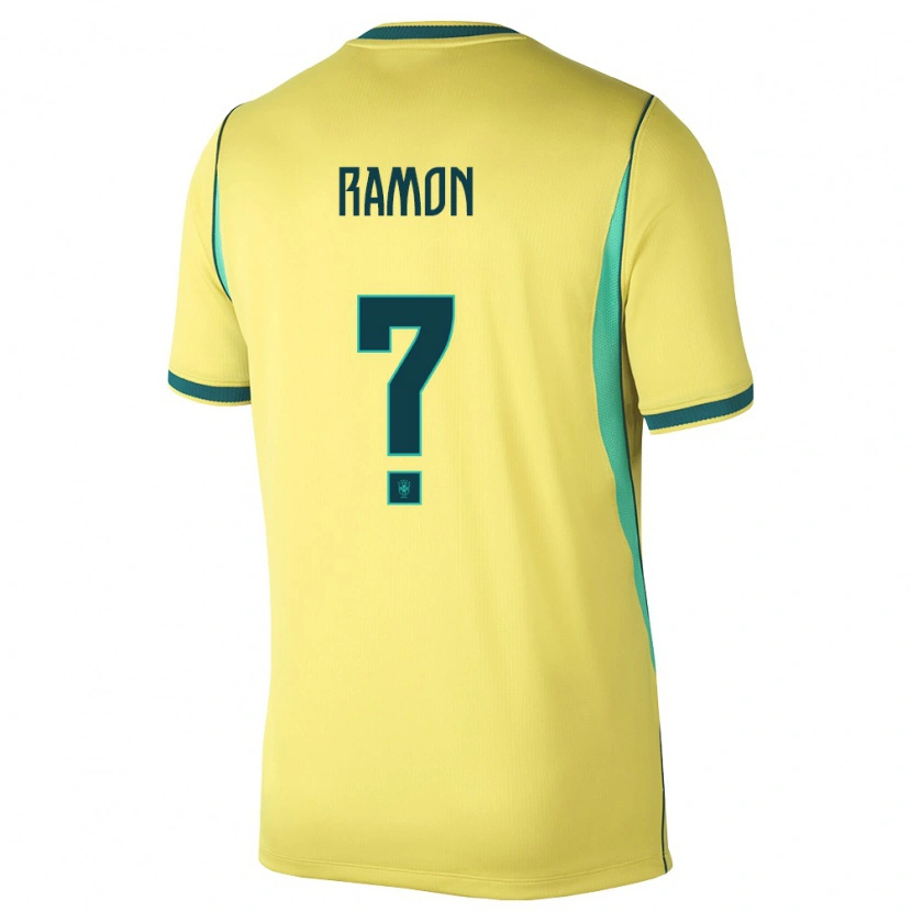 Danxen Women Brazil Vitor Ramon #0 Yellow Green Home Jersey 26-28 T-Shirt