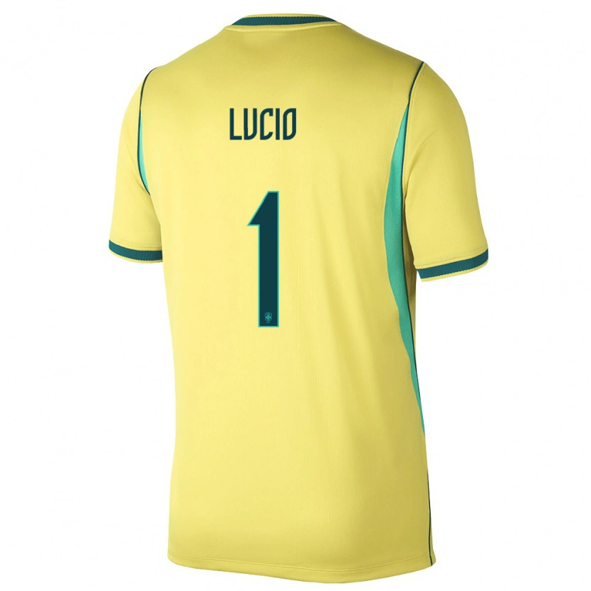 Danxen Women Brazil João Lucio #1 Yellow Green Home Jersey 26-28 T-Shirt