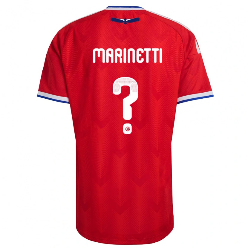 Danxen Women Chile Nicolás Marinetti #0 Red White Blue Home Jersey 26-28 T-Shirt