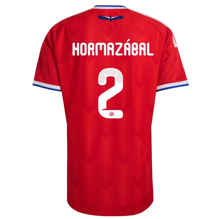 Danxen Women Chile Fabián Hormazábal #2 Red White Blue Home Jersey 26-28 T-Shirt