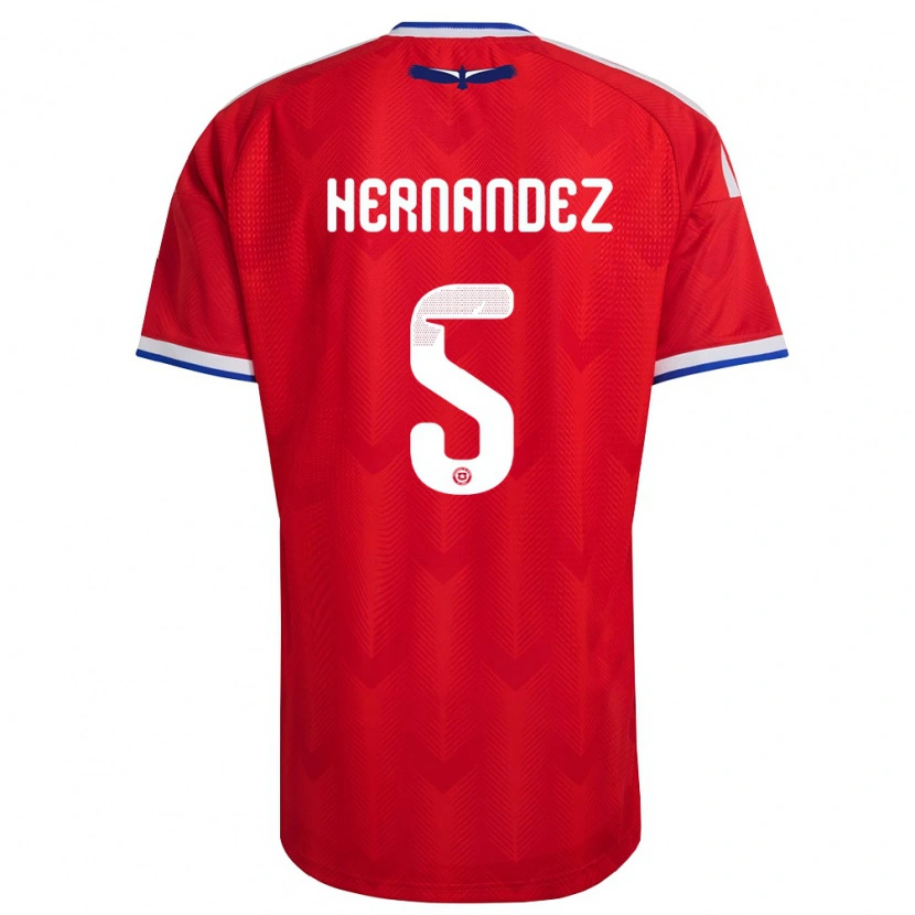 Danxen Women Chile Monserrat Hernández #5 Red White Blue Home Jersey 26-28 T-Shirt
