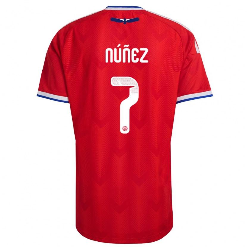 Danxen Women Chile Marcelino Núñez #7 Red White Blue Home Jersey 26-28 T-Shirt