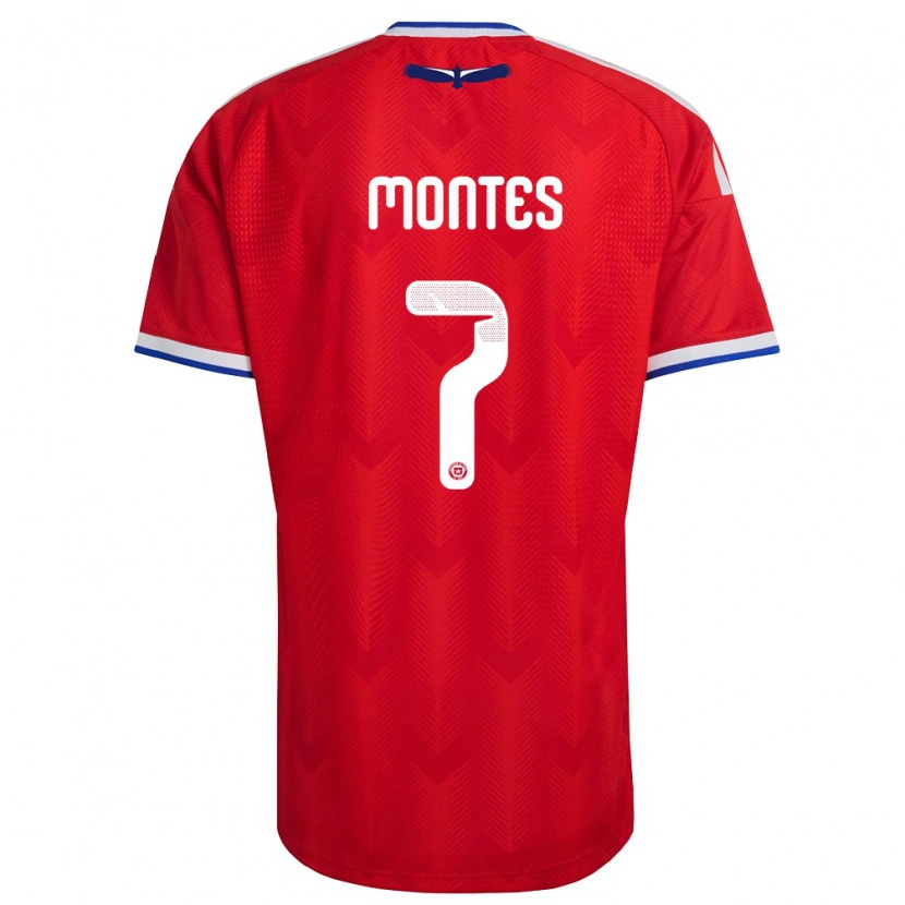 Danxen Women Chile Clemente Montes #7 Red White Blue Home Jersey 26-28 T-Shirt