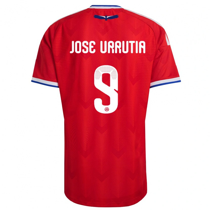 Danxen Women Chile María José Urrutia #9 Red White Blue Home Jersey 26-28 T-Shirt