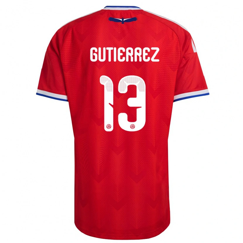 Danxen Women Chile Daniel Gutiérrez #13 Red White Blue Home Jersey 26-28 T-Shirt